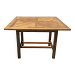 Table haute carre en bois