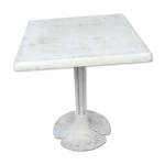 Table de jardin ou bistrot pied acier et fibre plateau vers 1970