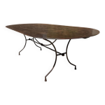 Table de jardin en fer forg artisanal