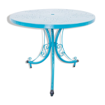 Table de jardin en fer tiffany des annes 1950