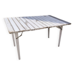 Table de jardin pliante vintage bois rectangulaire Table de jardin pliante vintage bois rectangulaire