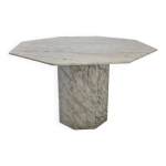 Table de jardin ou de salle à manger octogonale en marbre de carrare, italie, 1960s Table de jardin ou de salle à manger octogonale en marbre de carrare, italie, 1960s