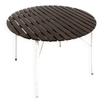 Table de jardin en teck et métal, suède, 1960 Table de jardin en teck et métal, suède, 1960