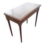 Table à jeu en acajou de cuba pommelé et bronze époque napoléon iii vers 1870 Table à jeu en acajou de cuba pommelé et bronze époque napoléon iii vers 1870