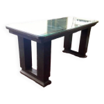 Table de jeu avec plateau en verre carte poker
