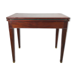 Table de jeu portefeuille placage acajou époque empire Table de jeu portefeuille placage acajou époque empire