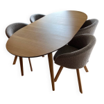 Table kave home ovale modèle oqui extensible placage de chêne et pieds Table kave home ovale modèle oqui extensible placage de chêne et pieds