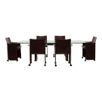 Table  manger et 6 chaises de tito agnoli pour matteo grassi