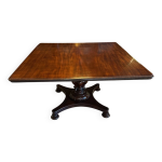 Table  manger ancienne en acajou presque carre du 19me sicle