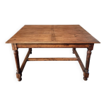 Table  manger ancienne franaise en chne et orme table de ferme dbut xxe sicle avec pieds tourns ...