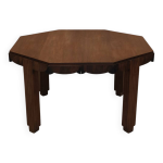 Table a manger bois massif octogonale art deco , france