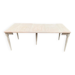 Table  manger console louis xvi extensible rnove en bois brut 50 - 200cm