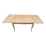 Table  manger extensible louis xv bois massif chne et marqueterie 200cm