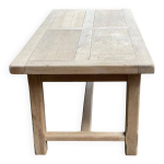 Table à manger de ferme en chêne massif rénovée avec tiroir 200cm Table à manger de ferme en chêne massif rénovée avec tiroir 200cm