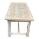 Table � manger de ferme extensible r�nov�e en ch�ne 20�me 200 - 280cm