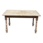 Table à manger de ferme extensible xxème rénovée en bois brut 225cm Table à manger de ferme extensible xxème rénovée en bois brut 225cm