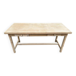 Table � manger de ferme r�nov�e en bois massif 160cm xx�me