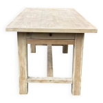 Table � manger de ferme r�nov�e en ch�ne brut du xx�me 180cm tiroir