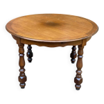 Table � manger de ferme ronde extensible en bois