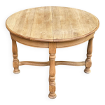 Table  manger de ferme ronde extensible rnove en chne massif 190cm xix