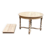 Table  manger de ferme ronde extensible rnove en chne massif du 19me