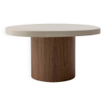 Table � manger lor? pied en noyer (pied large)
