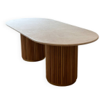 Table  manger en marbre et bois