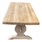 Table  manger de monastre rnove en chne massif du 19me 200cm