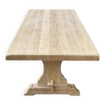 Table  manger de monastre rnove en chne massif du 19me 220cm