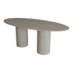 Table  manger ovale calypso - travertin naturel