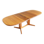 Table  manger ovale extensible vintage glostrup danoise en teck massif des annes 1960