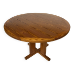 Table � manger ovale en pin, ann�es 1970