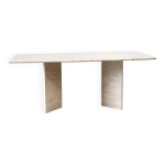 Table � manger en pierre de travertin