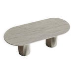 Table  manger en pierre travertin - elena - piece unique