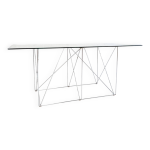 Table � manger pliante en acier et verre par max sauze des ann�es 1970