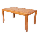 Table � manger � rallonges, mod�le calvados, guillerme et chambron, 1960s