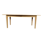 Table � manger � rallonges style nordique en bois, 8 / 10 couverts