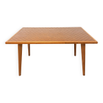 Table à manger rectangulaire en bois et céramique des années 50 60 Table à manger rectangulaire en bois et céramique des années 50 60