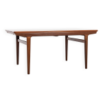 Table à manger rectangulaire extensible du milieu du siècle en teck par johannes andersen pour uldum ... Table à manger rectangulaire extensible du milieu du siècle en teck par johannes andersen pour uldum ...