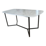 Table à manger rectangulaire marbre de carrare 200x100 Table à manger rectangulaire marbre de carrare 200x100