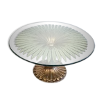 Table à manger ronde en bois sculpté, italie Table à manger ronde en bois sculpté, italie