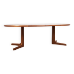 Table à manger ronde danoise en teck du milieu du siècle avec 2 rallonges, années 1960 Table à manger ronde danoise en teck du milieu du siècle avec 2 rallonges, années 1960
