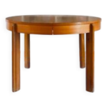 Table à manger ronde extensible 80's chêne Table à manger ronde extensible 80's chêne