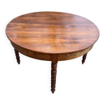 Table � manger ronde extensible par abattant console du 19�me