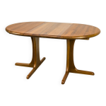 Table à manger ronde extensible danoise en teck Table à manger ronde extensible danoise en teck