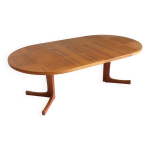 Table  manger ronde extensible danoise vintage en teck des annes 1960