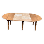 Table à manger ronde extensible louis philippe rénovée 215cm Table à manger ronde extensible louis philippe rénovée 215cm