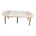 Table à manger ronde extensible louis philippe rénovée Table à manger ronde extensible louis philippe rénovée