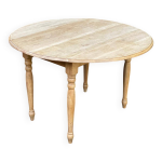 Table  manger ronde extensible louis philippe volet rnove en bois massif