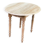 Table à manger ronde extensible louis philippe volet rénovée en bois massif Table à manger ronde extensible louis philippe volet rénovée en bois massif
